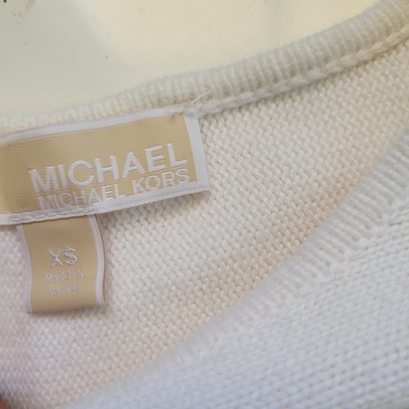 MICHAEL Michael Kors Knit High-low Tunic Sweater Top Size XS White - Picture 6 of 12